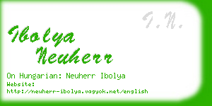 ibolya neuherr business card